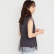 インデックス(index)の《美人百花掲載》チュールペプラムブラウス【洗濯機洗い可】1