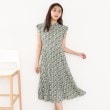 インデックス(index)のミニフラワープリーツワンピース【洗濯機洗い可】 グリーン(123)