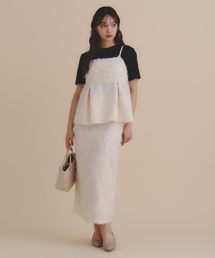 美人百花掲載》カットジャカードタイトスカート/セットアップ 美人百花掲載》カットジャカードタイトスカート/セットアップ