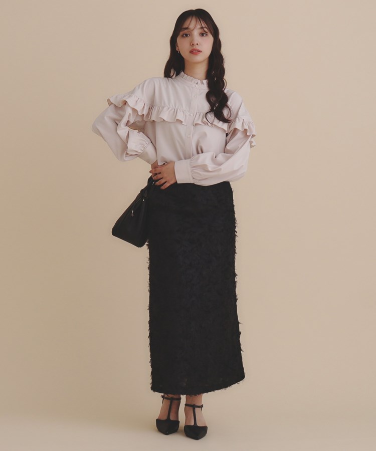 美人百花掲載》カットジャカードタイトスカート/セットアップ 美人百花掲載》カットジャカードタイトスカート/セットアップ
