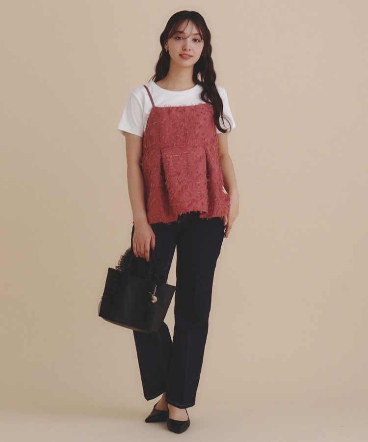 andGIRL掲載》カットジャカードキャミソール/セットアップ対応 andGIRL掲載》カットジャカードキャミソール/セットアップ対応