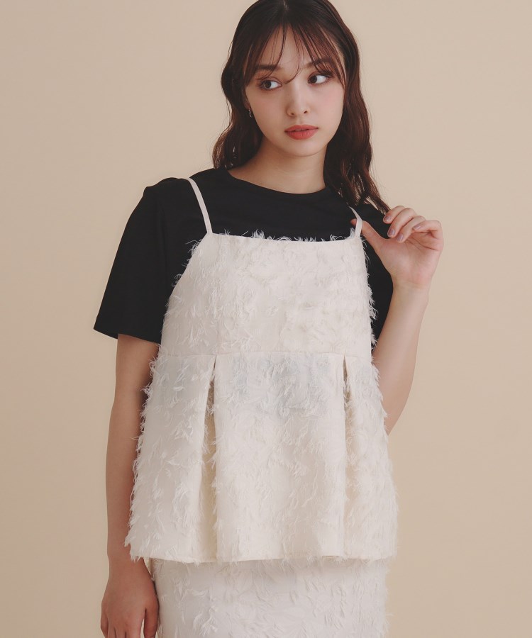 andGIRL掲載》カットジャカードキャミソール/セットアップ対応 andGIRL掲載》カットジャカードキャミソール/セットアップ対応