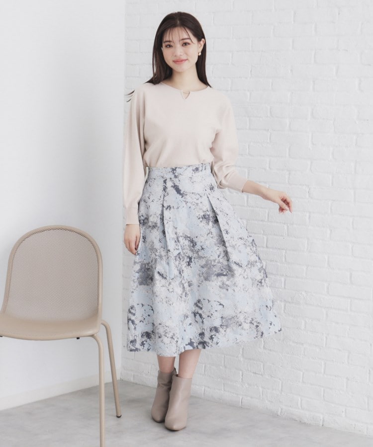 インデックス(index)の《5color/XS-LL》キーネックビジュードルマンニット【洗濯機洗い可】6