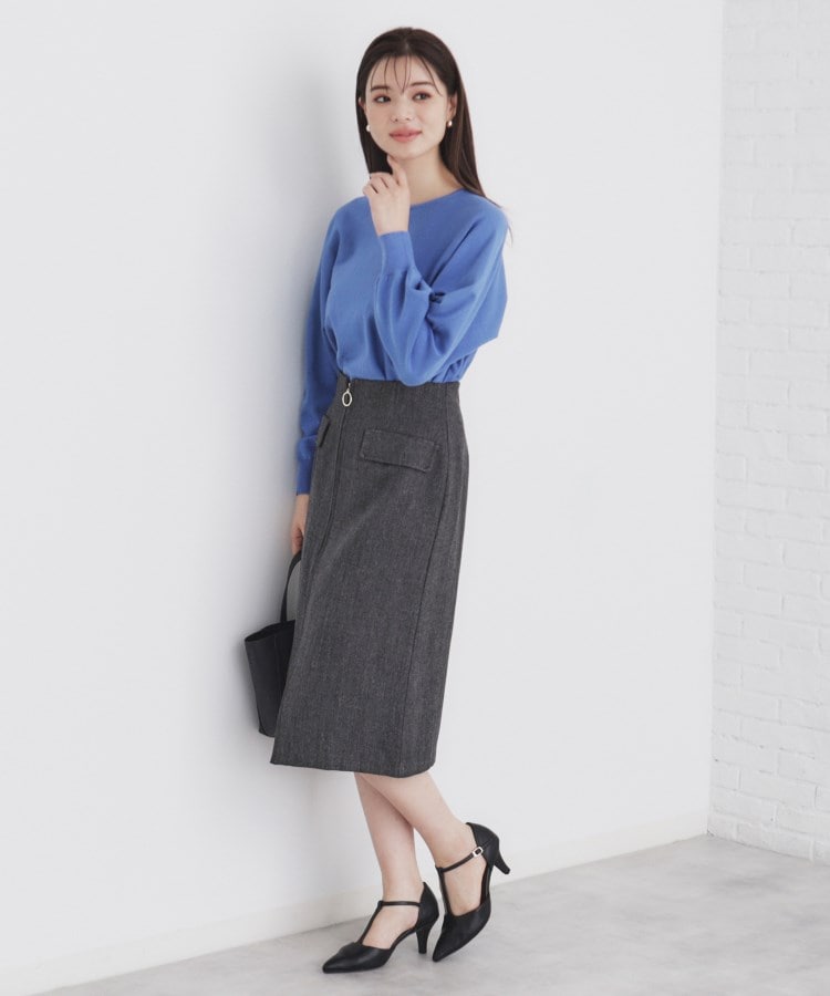 インデックス(index)の《5color/XS-LL》キーネックビジュードルマンニット【洗濯機洗い可】11