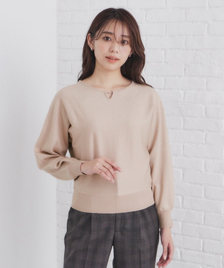 インデックス(index)の《5color/XS-LL》キーネックビジュードルマンニット【洗濯機洗い可】21