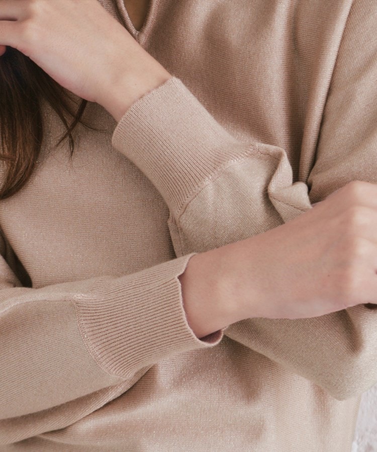 インデックス(index)の《5color/XS-LL》キーネックビジュードルマンニット【洗濯機洗い可】26