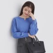 インデックス(index)の《5color/XS-LL》キーネックビジュードルマンニット【洗濯機洗い可】9
