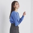 インデックス(index)の《5color/XS-LL》キーネックビジュードルマンニット【洗濯機洗い可】 ブルー(093)