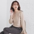 インデックス(index)の《5color/XS-LL》キーネックビジュードルマンニット【洗濯機洗い可】 ライトピンク(670)