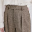 インデックス(index)の《美人百花掲載》ヴィンテージツイードタックワイドパンツ【洗濯機洗い可/防シワ】17
