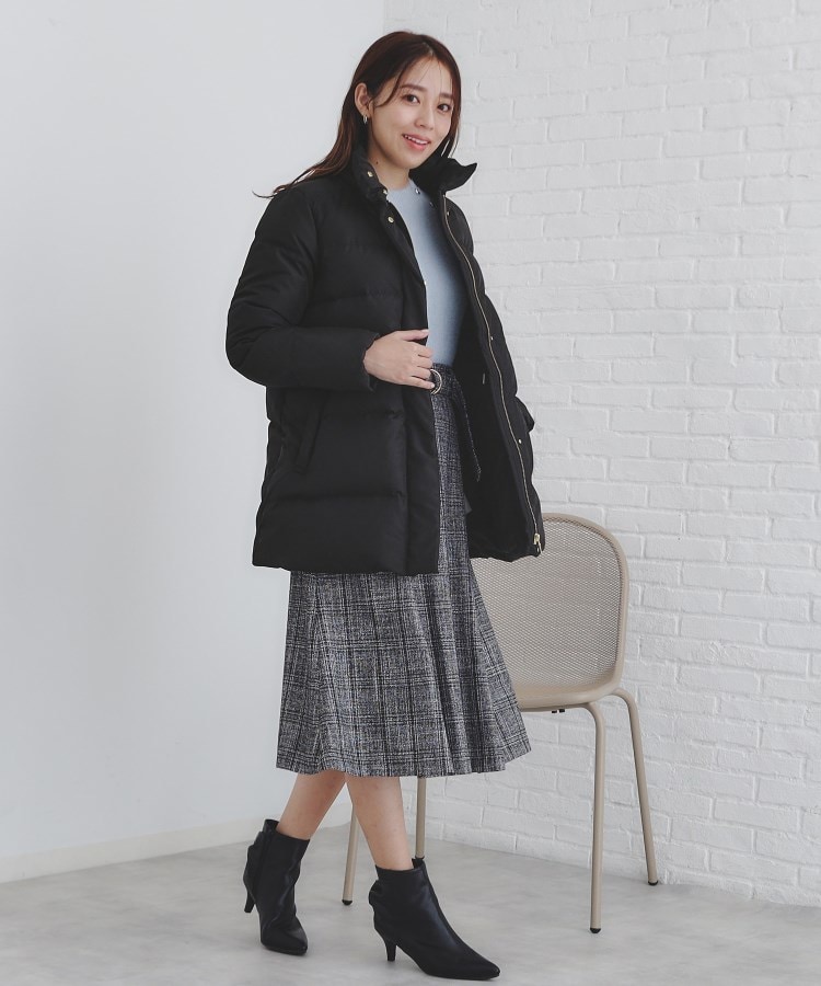 インデックス(index)の《XS-LLsize》河田ダウン ドロストミドルコート【洗濯機洗い可/撥水/静電気防止裏地】10