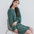 インデックス(index)の《美人百花掲載》バイカラーフェザースリーブミニワンピース【洗濯機洗い可】 ブルーグリーン(097)
