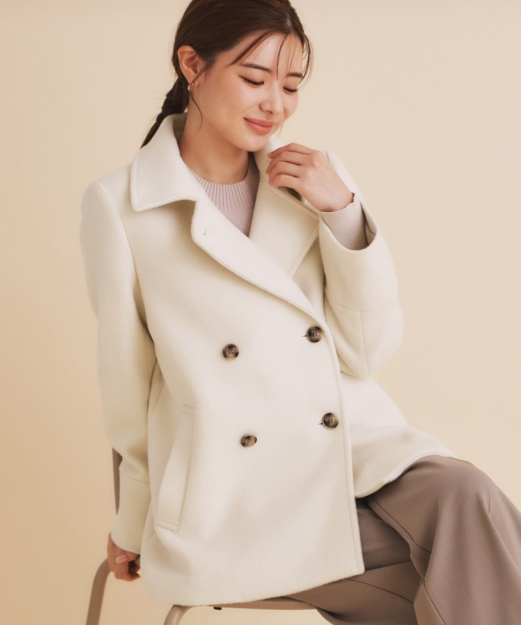 5color/S-Lsize》ウール混 ステンカラーピーコート(Pコート 5color/S-Lsize》ウール混 ステンカラーピーコート(Pコート
