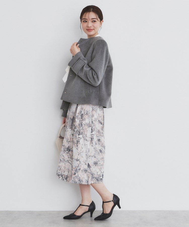 5color/XS-LLsize》ウール混ノーカラーショートコート(ノー 5color/XS-LLsize》ウール混ノーカラーショートコート(ノー