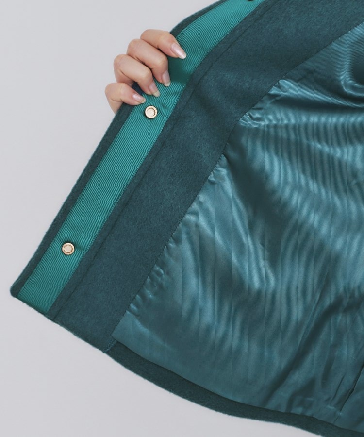 5color/XS-LLsize》ウール混ノーカラーショートコート(ノー 5color/XS-LLsize》ウール混ノーカラーショートコート(ノー