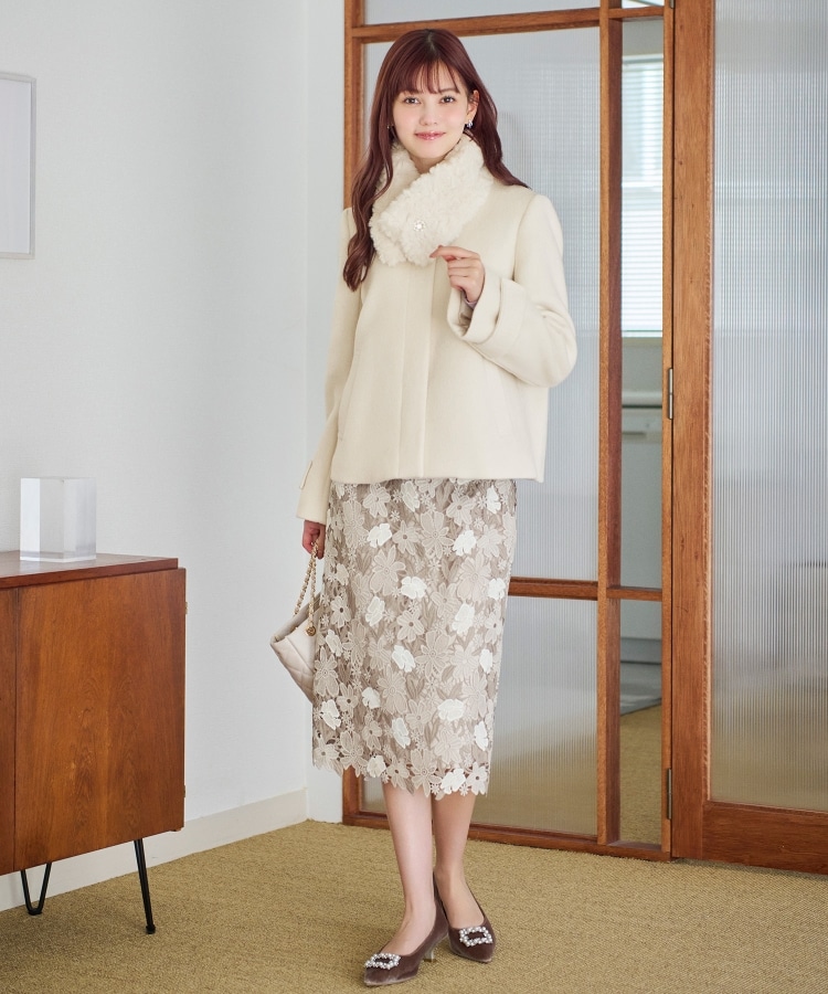 5color/XS-LLsize》ウール混ノーカラーショートコート(ノー 5color/XS-LLsize》ウール混ノーカラーショートコート(ノー