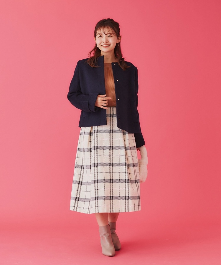 5color/XS-LLsize》ウール混ノーカラーショートコート(ノー 5color/XS-LLsize》ウール混ノーカラーショートコート(ノー