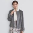 インデックス(index)の《5color/XS-LLsize》ウール混ノーカラーショートコート18