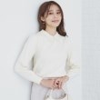 インデックス(index)の《美人百花掲載》ビジュー衿付きパフスリーブニット【洗濯機洗い可】 アイボリー(004)