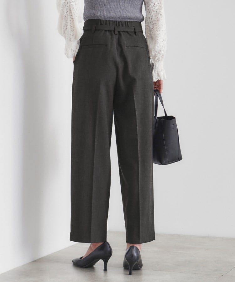S-LLsize》ストレッチタックワイドパンツ【洗濯機洗い可/吸湿 S-LLsize》ストレッチタックワイドパンツ【洗濯機洗い可/吸湿