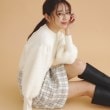 インデックス(index)の《美人百花掲載》フェザースリーブハイネックニット【洗濯機洗い可】 オフホワイト(003)