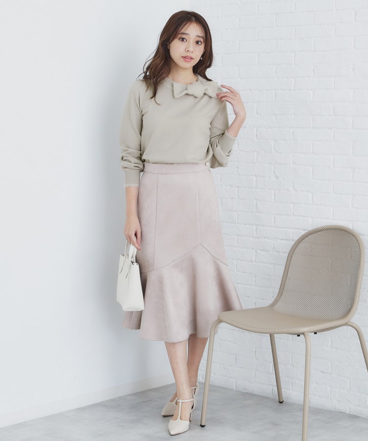 6color/XS-LLsize》リボン取り外し2WAY フェザーリボンニット 6color/XS-LLsize》リボン取り外し2WAY フェザーリボンニット
