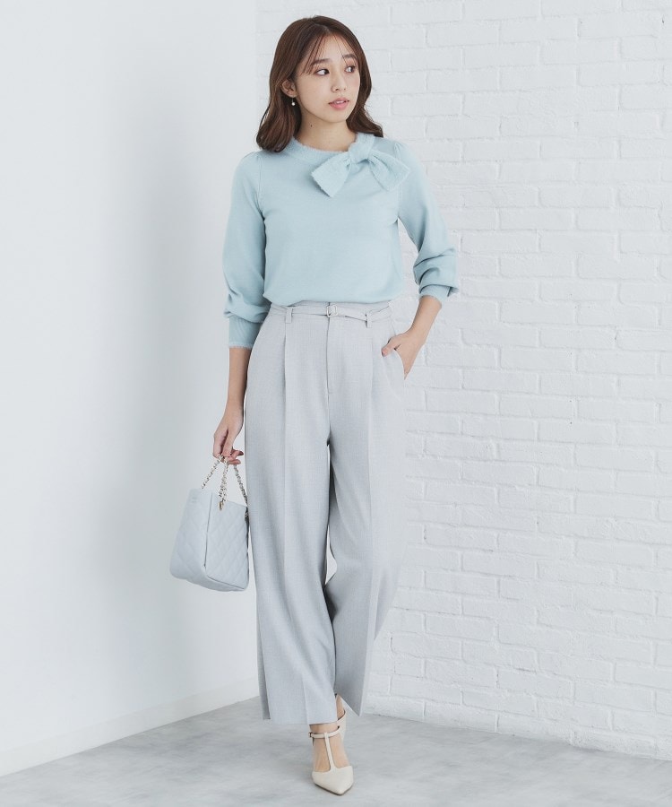6color/XS-LLsize》リボン取り外し2WAY フェザーリボンニット 6color/XS-LLsize》リボン取り外し2WAY フェザーリボンニット