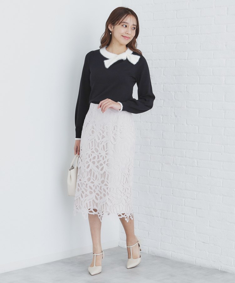 6color/XS-LLsize》リボン取り外し2WAY フェザーリボンニット 6color/XS-LLsize》リボン取り外し2WAY フェザーリボンニット