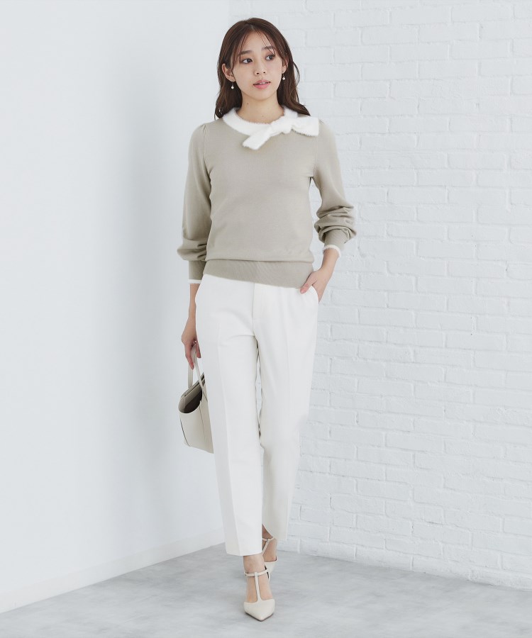6color/XS-LLsize》リボン取り外し2WAY フェザーリボンニット 6color/XS-LLsize》リボン取り外し2WAY フェザーリボンニット