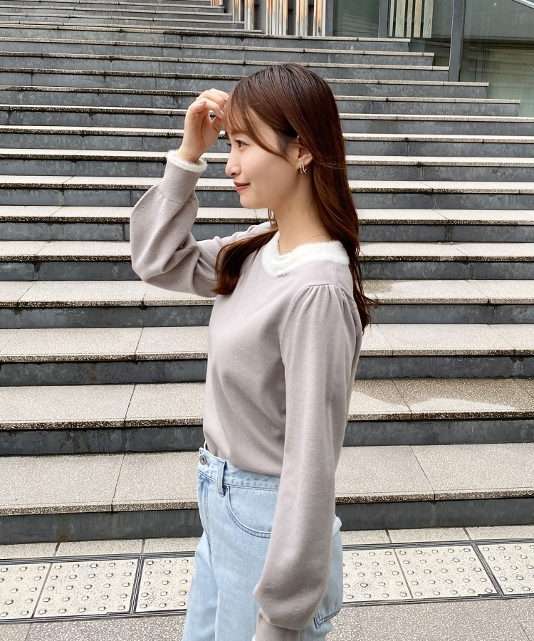 6color/XS-LLsize》リボン取り外し2WAY フェザーリボンニット 6color/XS-LLsize》リボン取り外し2WAY フェザーリボンニット