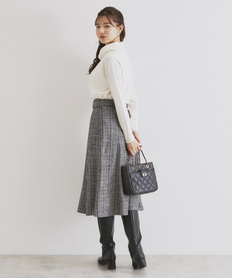 8color/XS-LLsize》パール調ボタン付きオフタートルニット【洗濯 8color/XS-LLsize》パール調ボタン付きオフタートルニット【洗濯