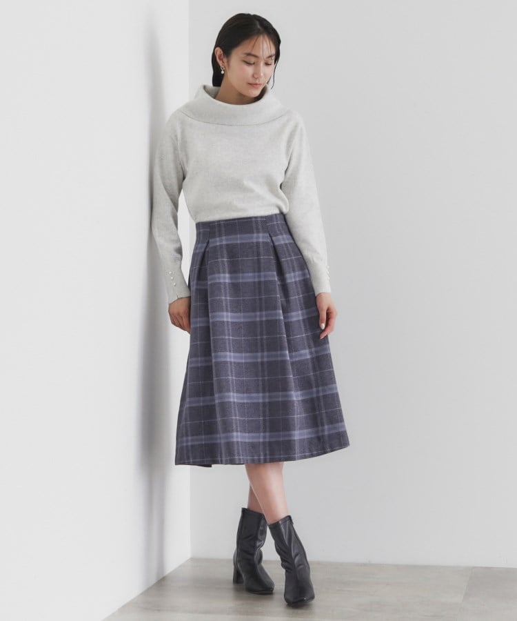 8color/XS-LLsize》パール調ボタン付きオフタートルニット【洗濯 8color/XS-LLsize》パール調ボタン付きオフタートルニット【洗濯
