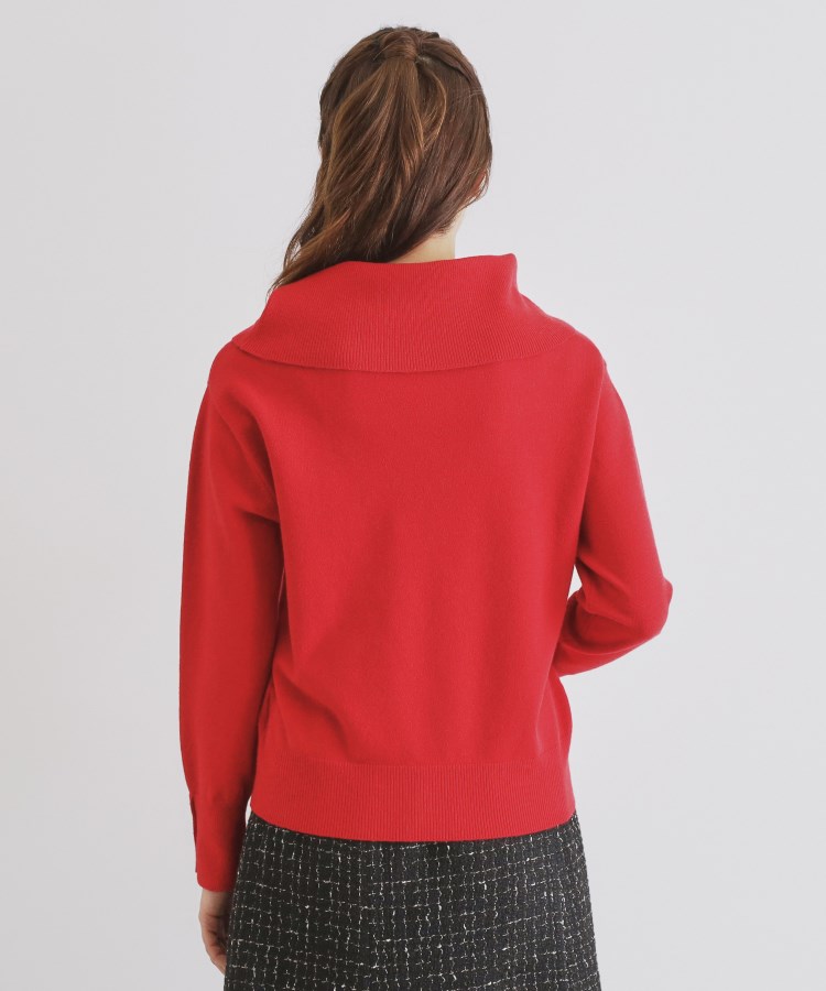 8color/XS-LLsize》パール調ボタン付きオフタートルニット【洗濯 8color/XS-LLsize》パール調ボタン付きオフタートルニット【洗濯