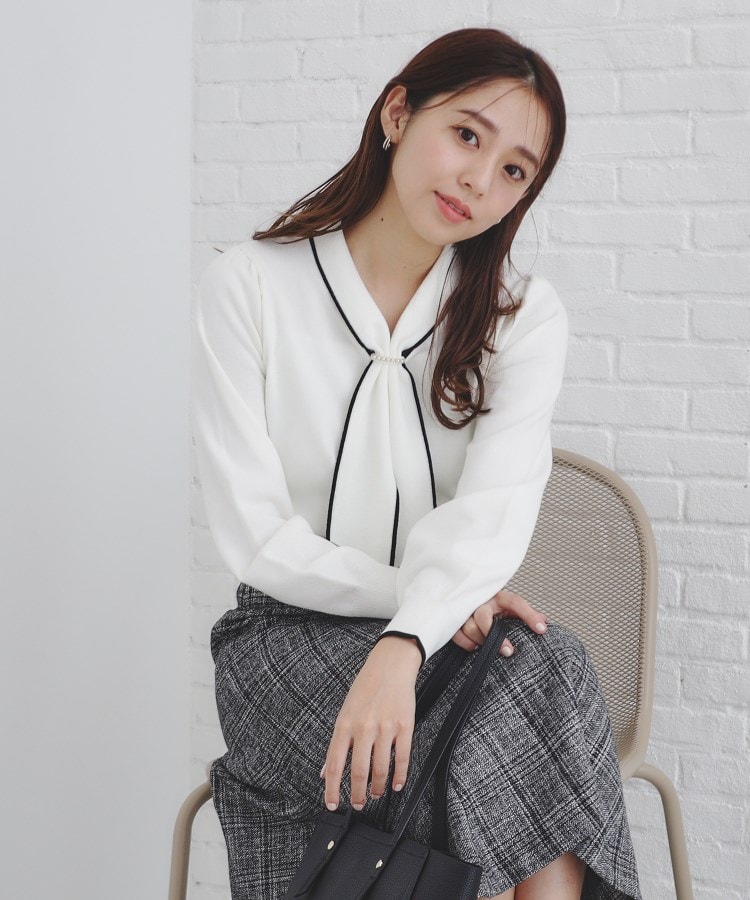 8color/XS-LLsize》パール調パーツ付き ボウタイニット【洗濯機 8color/XS-LLsize》パール調パーツ付き ボウタイニット【洗濯機