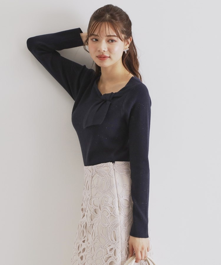 6color/S-LLsize》アシメボウタイニット【洗濯機洗い可 6color/S-LLsize》アシメボウタイニット【洗濯機洗い可