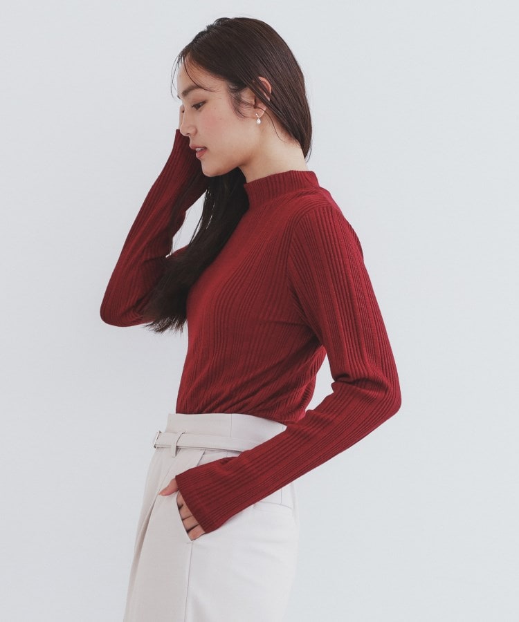 インデックス(index)の《6color/S-LLsize》ラメリブハイネックトップス【洗濯機洗い可/吸湿発熱】21