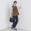 インデックス(index)のチェック柄シャーリングペプラムブラウス【洗える】2