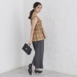 インデックス(index)のチェック柄シャーリングペプラムブラウス【洗える】7