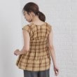 インデックス(index)のチェック柄シャーリングペプラムブラウス【洗える】11