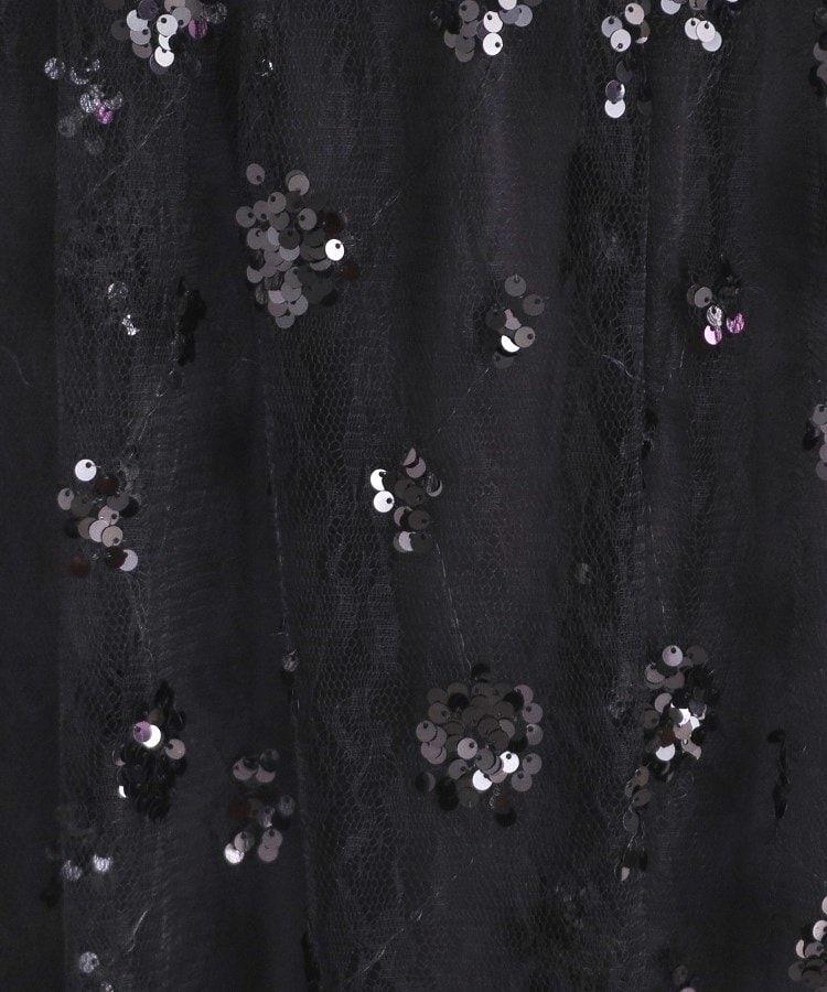 美人百花掲載》スパンコールシアー刺繍スカート【洗濯機洗い可 美人百花掲載》スパンコールシアー刺繍スカート【洗濯機洗い可