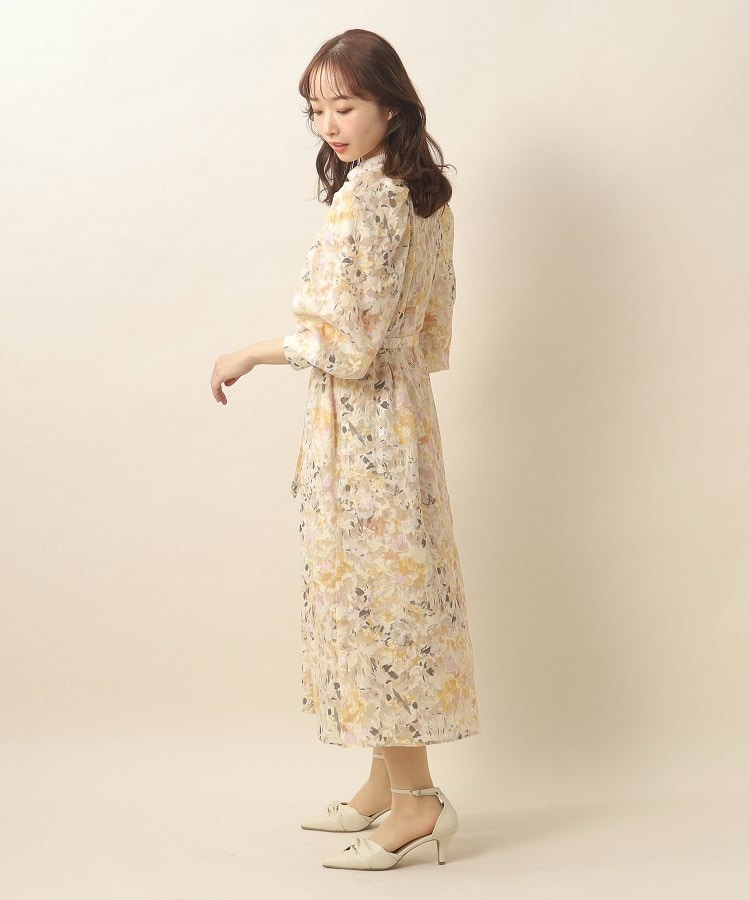 ≪美人百花掲載≫ 水彩フラワータックワンピース【イージーケア ≪美人百花掲載≫ 水彩フラワータックワンピース【イージーケア