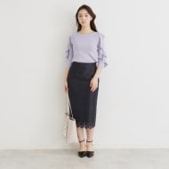 ≪XS-LLsize≫ 幾何柄レースタイトスカート【イージーケア/洗濯 ≪XS-LLsize≫ 幾何柄レースタイトスカート【イージーケア/洗濯