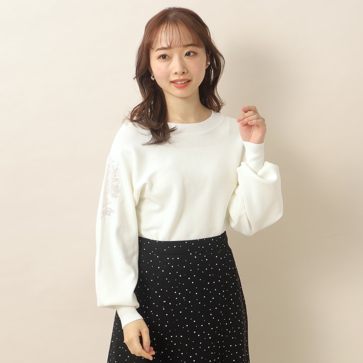 mily bilet】秋冬のあったかニット。ウールライクフラワーコード