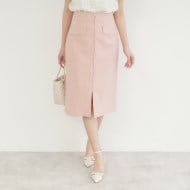 ジップタイトスカート【洗濯機洗い可】(ミモレスカート ジップタイトスカート【洗濯機洗い可】(ミモレスカート