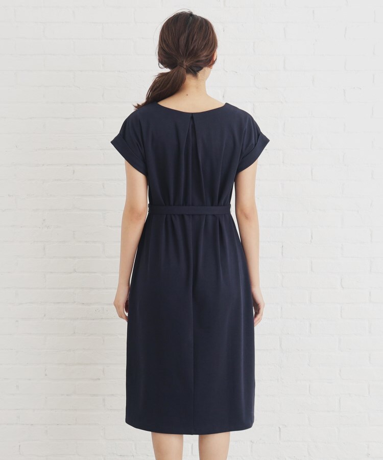 インデックス(index)の≪6color/XS-LLsize≫スムースジャージキーネックワンピース【接触冷感/UVケア/洗濯機洗い可】27