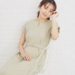 インデックス(index)の≪6color/XS-LLsize≫スムースジャージキーネックワンピース【接触冷感/UVケア/洗濯機洗い可】13
