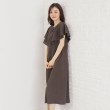 インデックス(index)のリネンタッチ フレアスリーブワンピース【防シワ/接触冷感/洗濯機洗い可】 ブラウン(044)