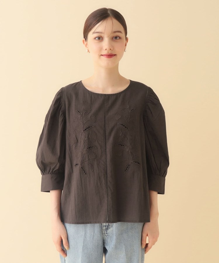 インデックス(index)のコットンローンはしごレース刺繍ブラウス【手洗い可】13