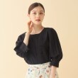 インデックス(index)のコットンローンはしごレース刺繍ブラウス【手洗い可】 ブラック(019)