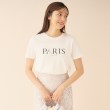 インデックス(index)のPARISパール調デザインTシャツ【洗濯機洗い可】 ホワイト(002)